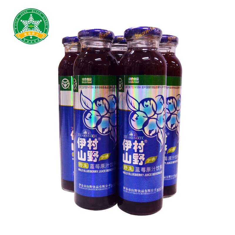 伊村山野 野生蓝莓汁 饮料300ml/瓶